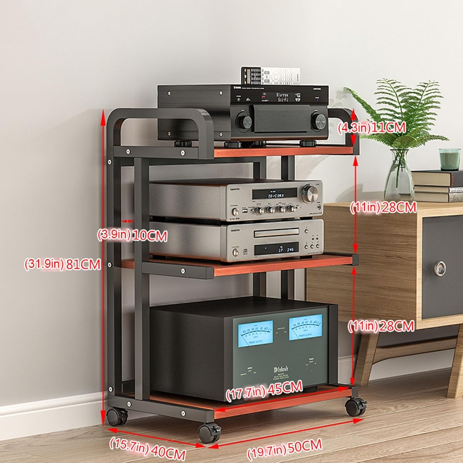 Multi-Tier Audio Rack