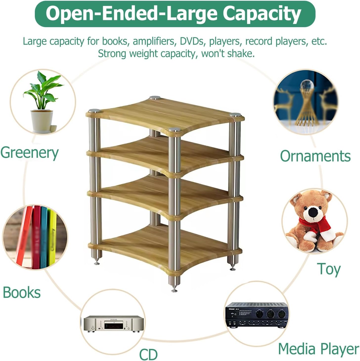 85Cm High Amplifier Rack Shelf/Audiovideo Shelving