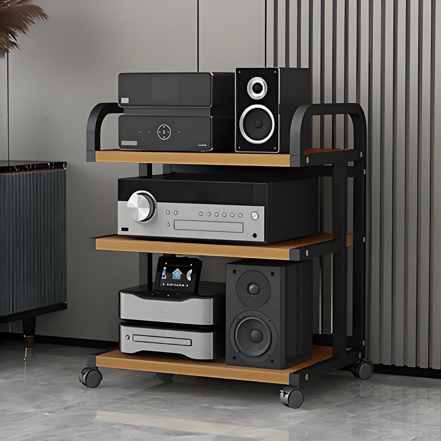 3/4/5 Tiers Av Media Stand Corner Shelf