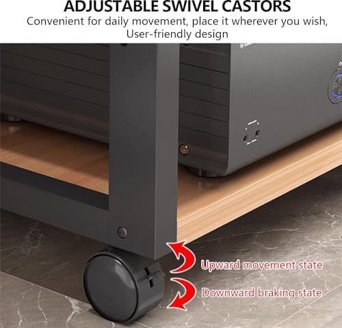 Adjustable 4-Tier AV Media Stand with Wheels