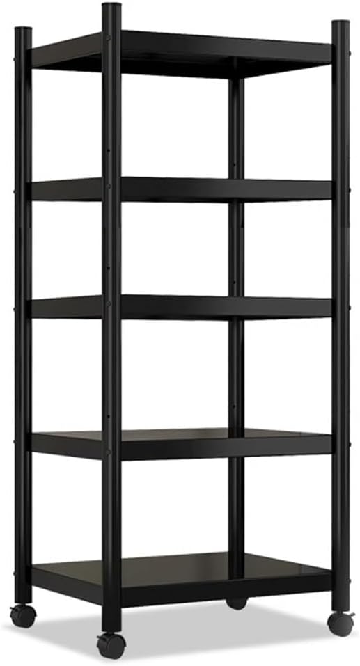 Adjustable 5-Tier Movable AV Media Stand with Wheels