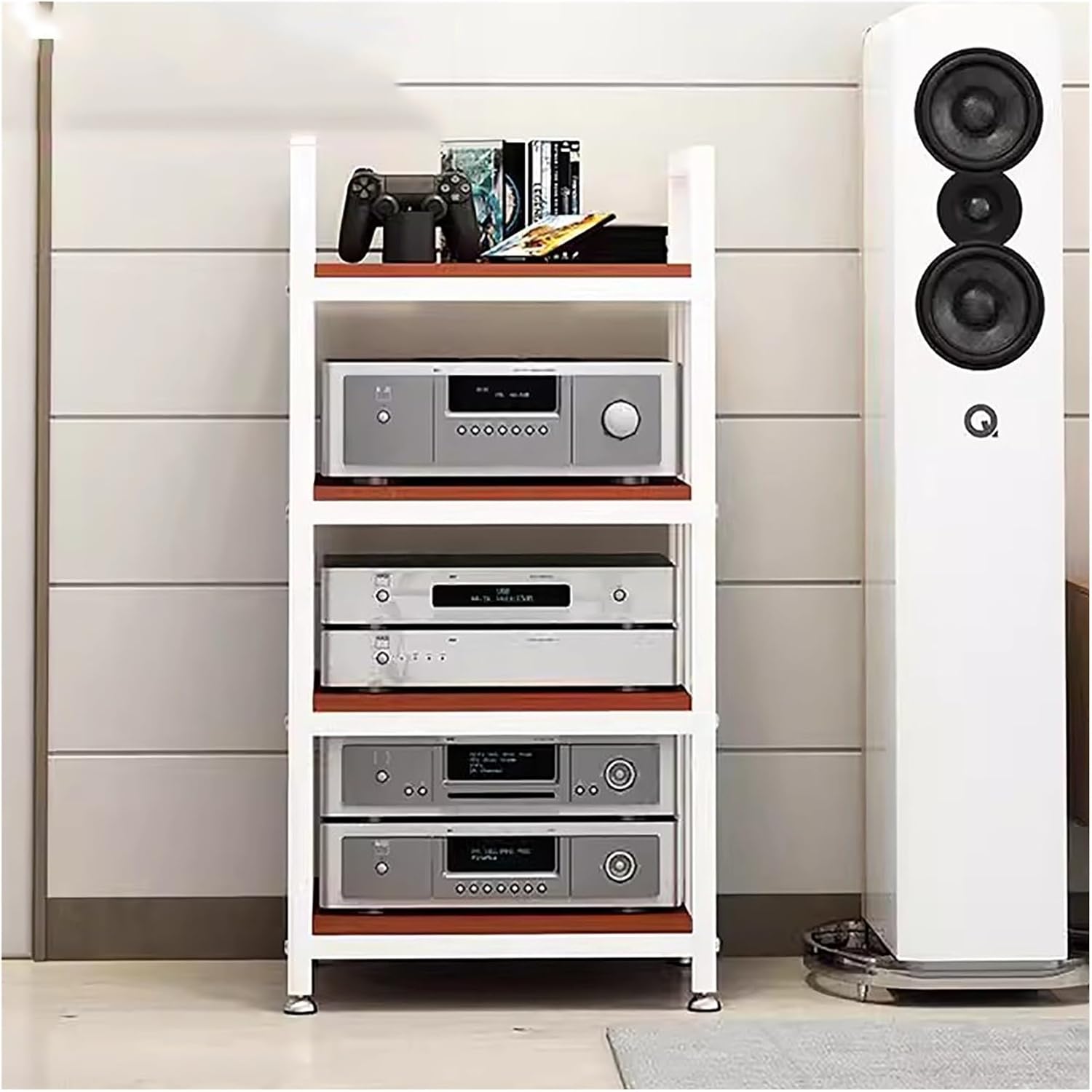 Home Office Living Room Stereo Component Cabinet Media Stand Freestanding