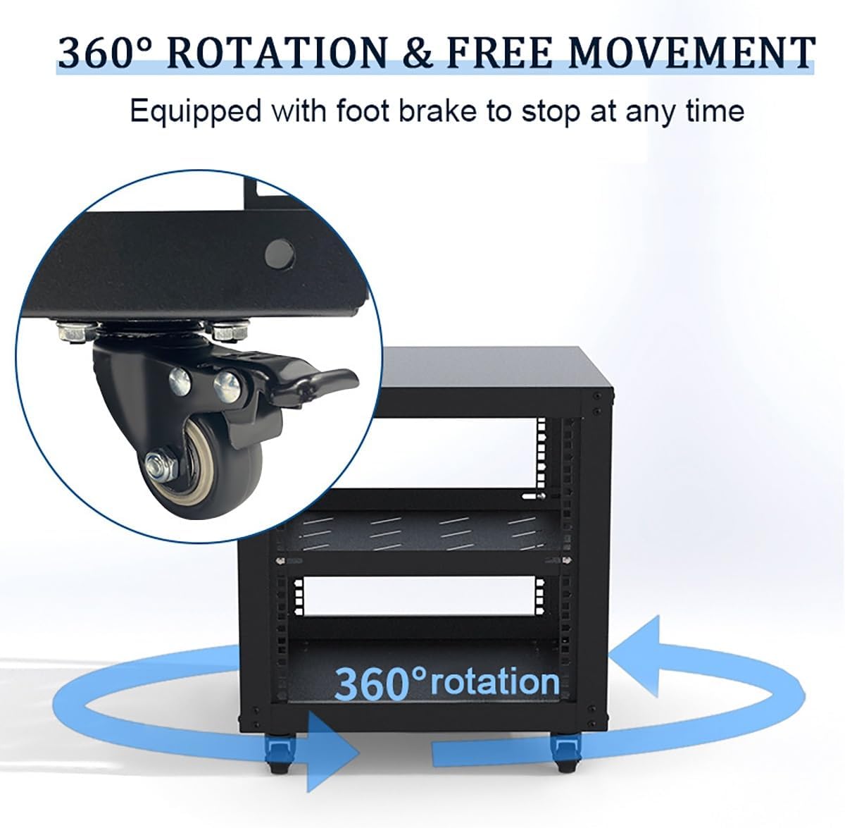 Av Media Stand With Wheels