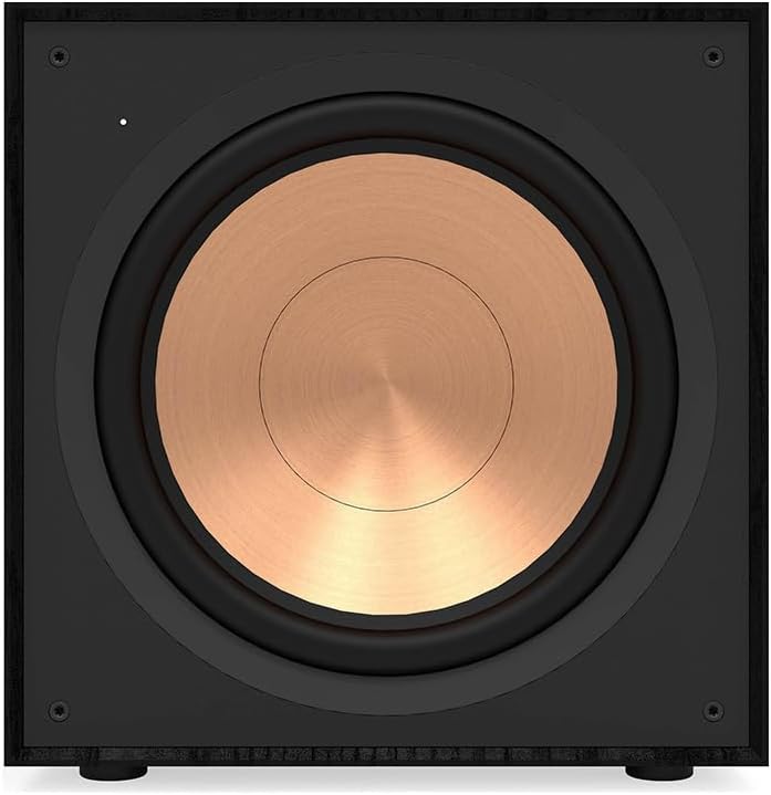 Klipsch Reference R-121SW 12 Front-Firing Subwoofer with revamped Spun-Copper thermoformed crystalline Polymer woofers and an All-Digital Amplifier for Premium Sound in Black