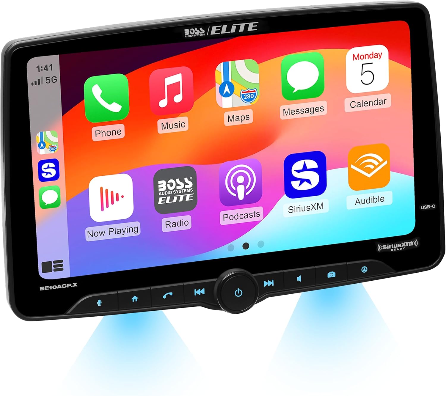 BOSS Audio Systems Elite BE10ACP.XC Single DIN Car Stereo Apple CarPlay