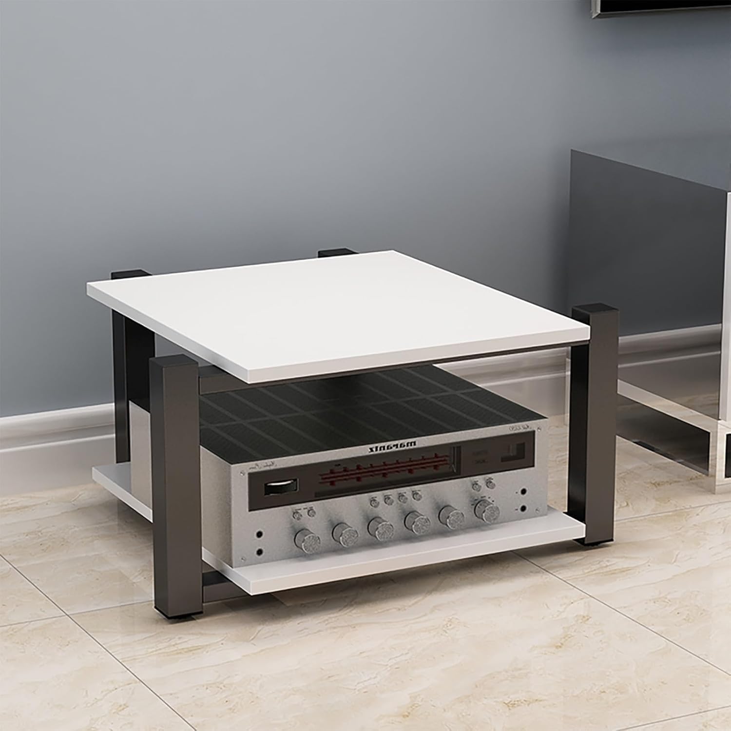 WBRSybUS AV Media Stand 2/3/4 Tier Audio Rack Entertainment Tower Cabinet