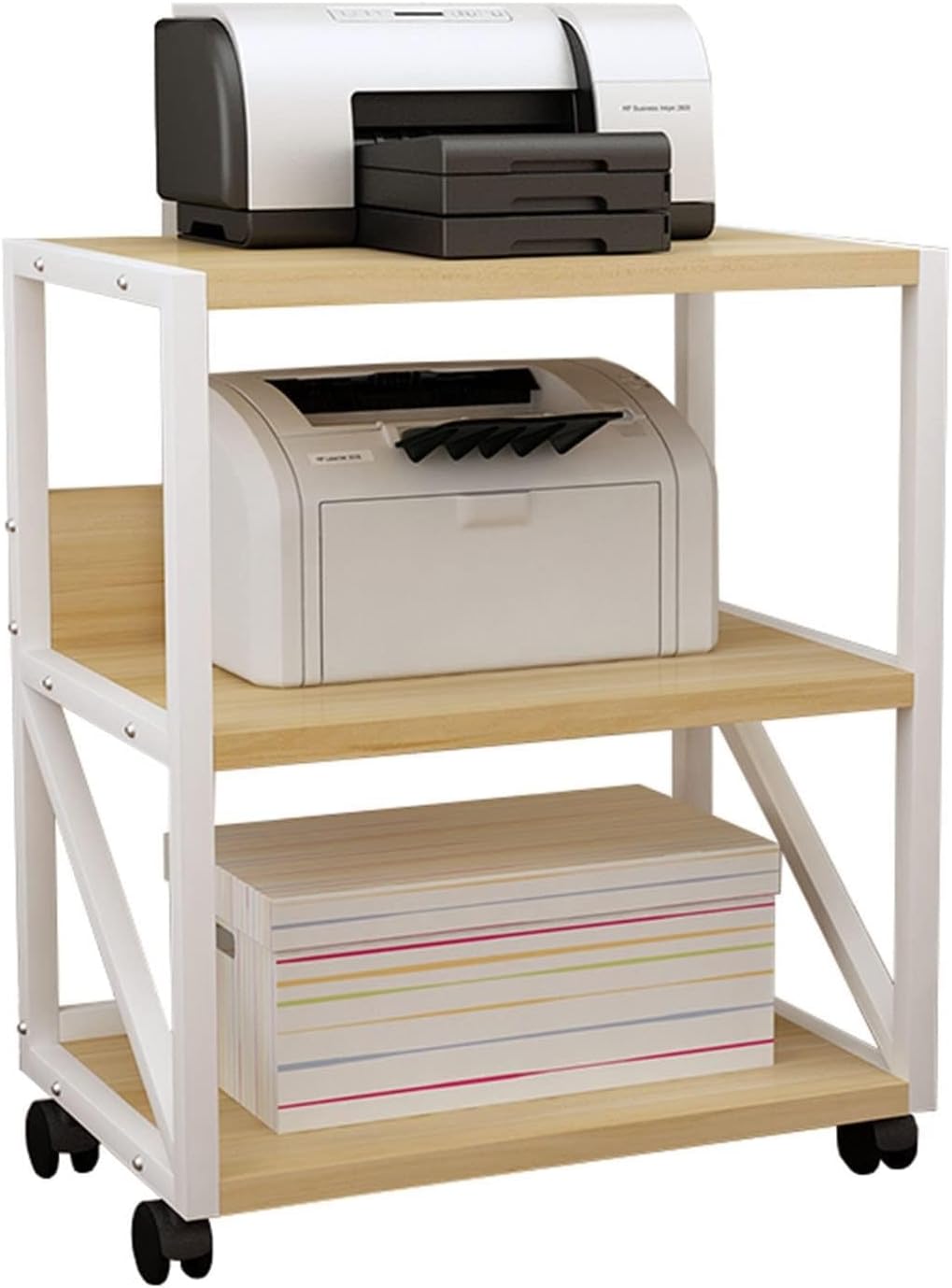 YLQFGUVWK Removable AV Media Stand 3-Tier Media Stand with Height Adjustable AV Cabinet