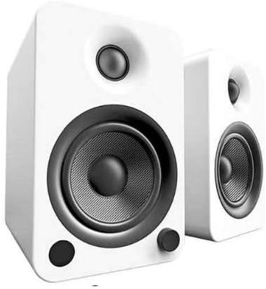 Kanto YU6MW Powered Bookshelf Speakers with Bluetooth and Phono Preamp | Pair | Matte White
