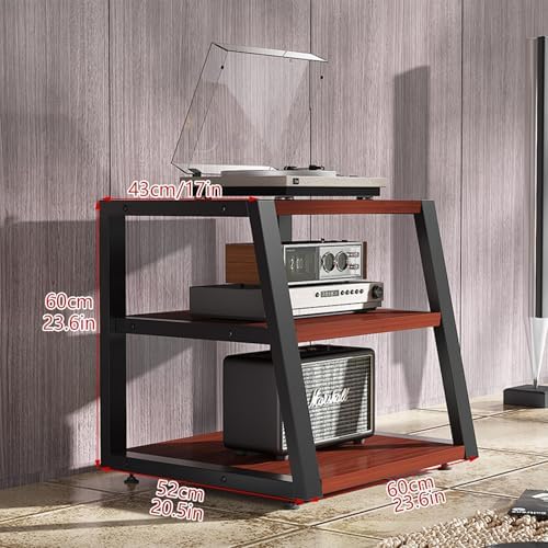 Natural 4-Tier AV Media Stand