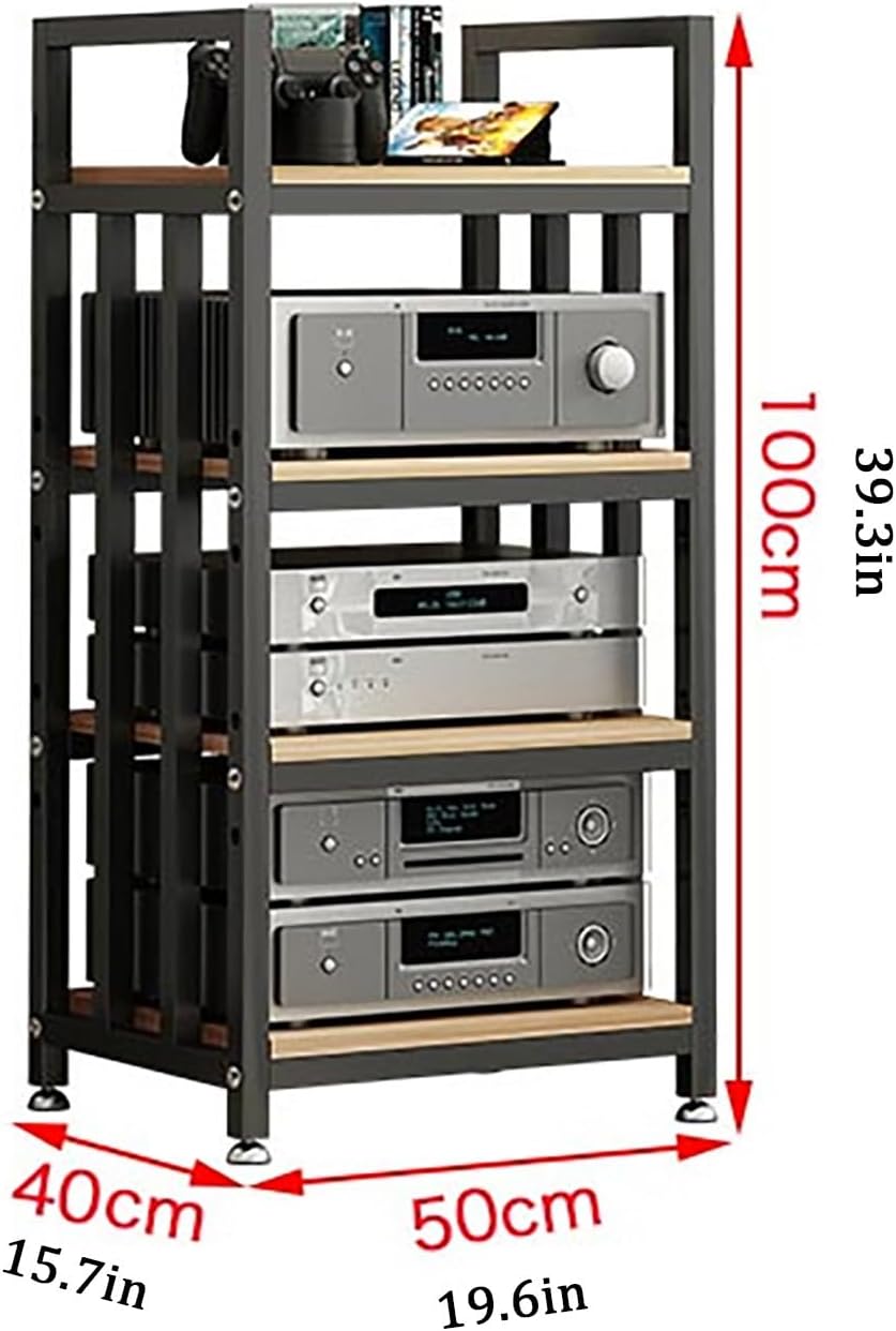 JIAOCKJIAO 4 Tiers Audio Rack