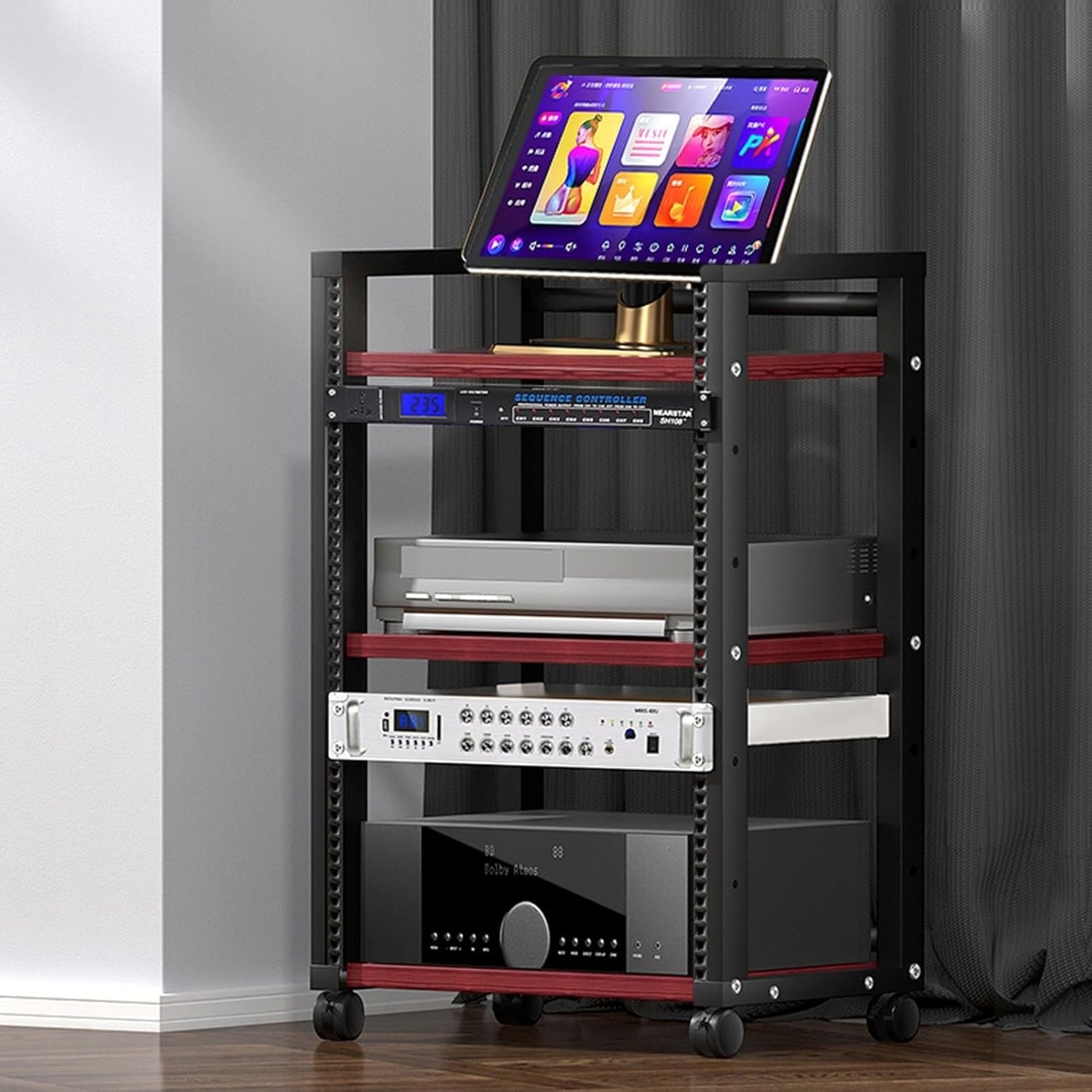 3-Tier Movable Media Stand Corner TV Stand