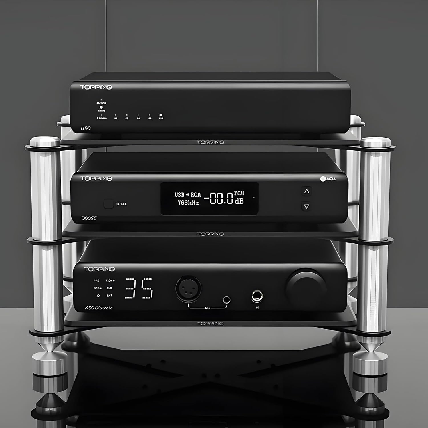 YQMHEZ Aluminum Audio Rack