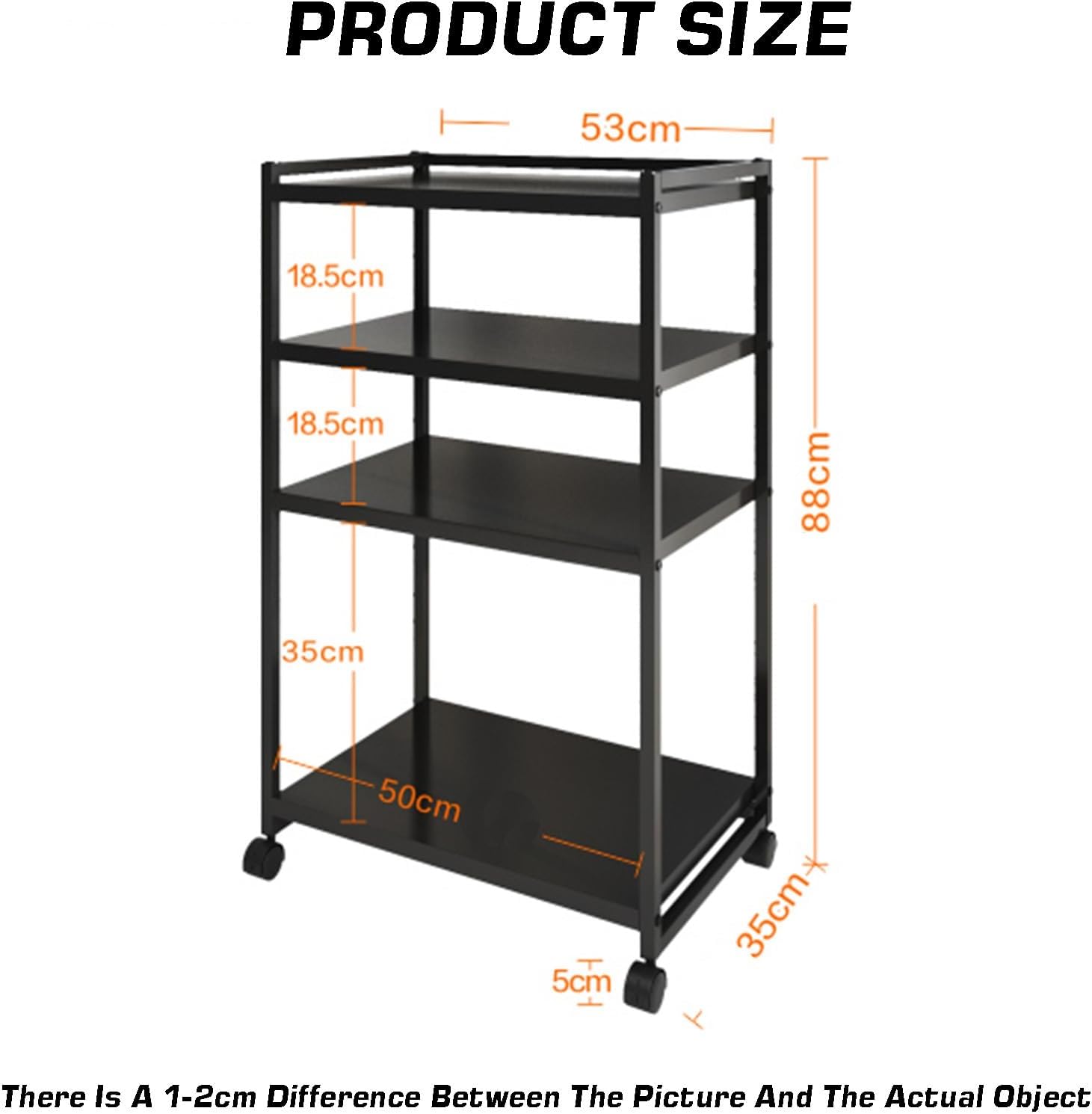 4 Layer Movable AV Media Stand