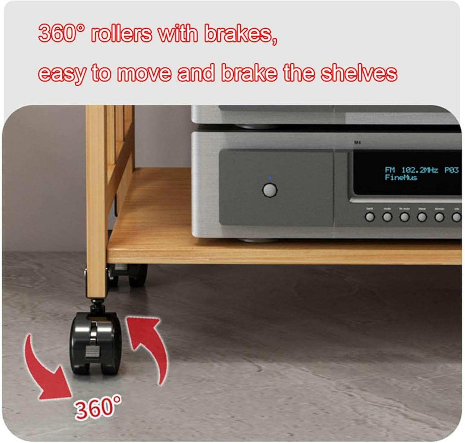 LGEOELIAS 2/3/4/5-Tier Media Stand Audio Rack CD Player Stand