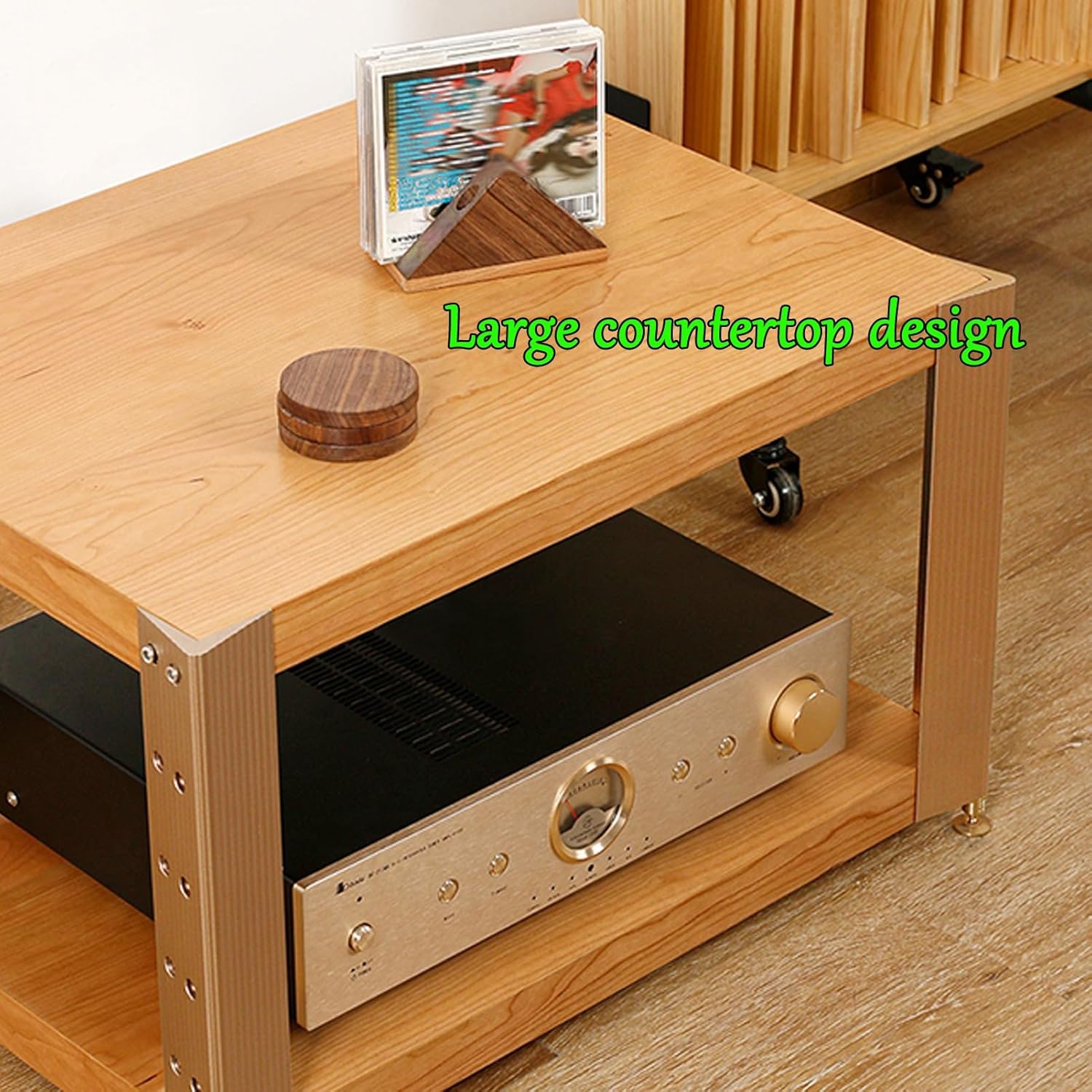 GUAWJRZDP Wooden Audio Rack