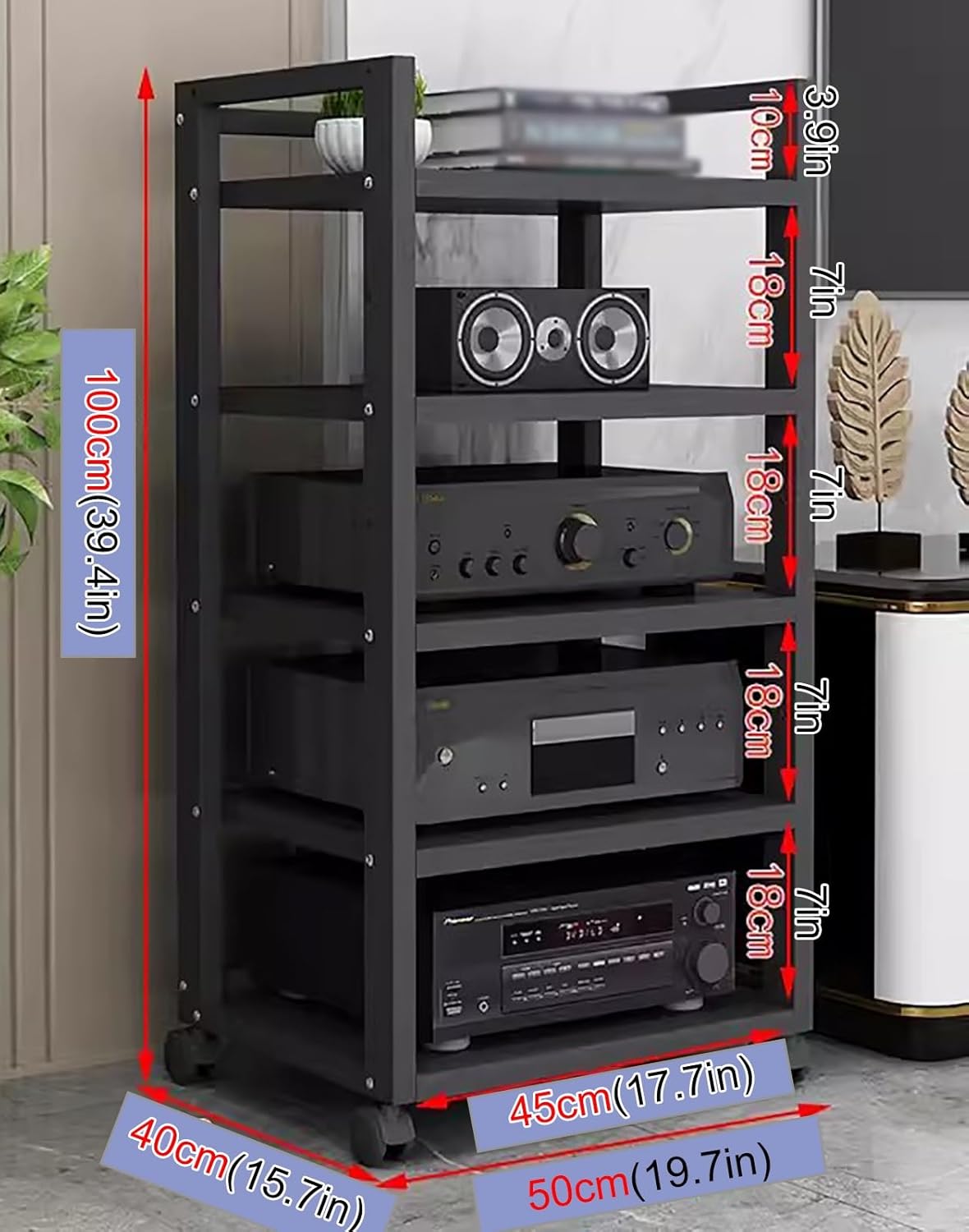 Living Room/ Home Audio Video Equipment Rack Stereo Cabinet Stand