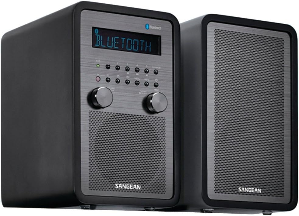 Sangean WR-50P AM/FM Bluetooth Wood Cabinet Tabletop Stereo Digital Receiver