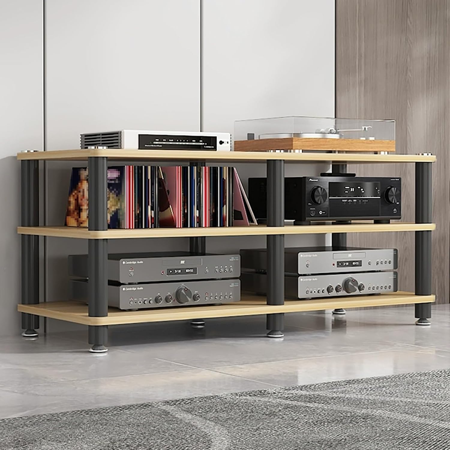Modern 3-Tier Audio Rack