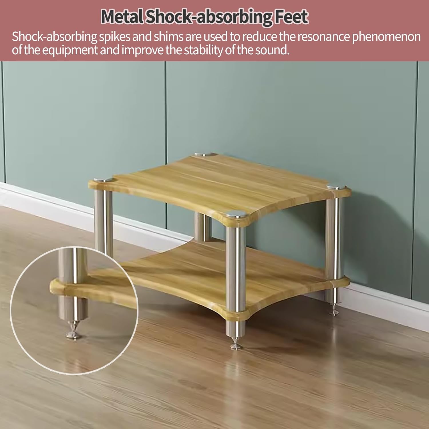 DLYZAYE Heavy Duty Modern Audio Stereo Rack