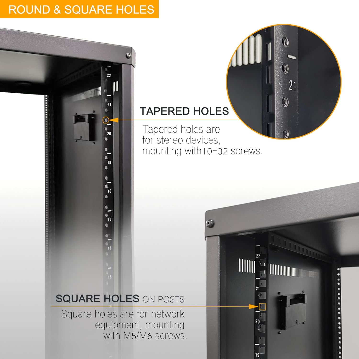 RIVECO POMU 18U Stereo & Server Rack with Caster Wheels