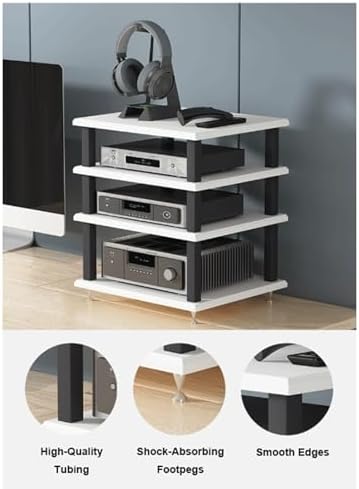 HiFi Wooden AV Component Stand - Open Stereo Cabinet
