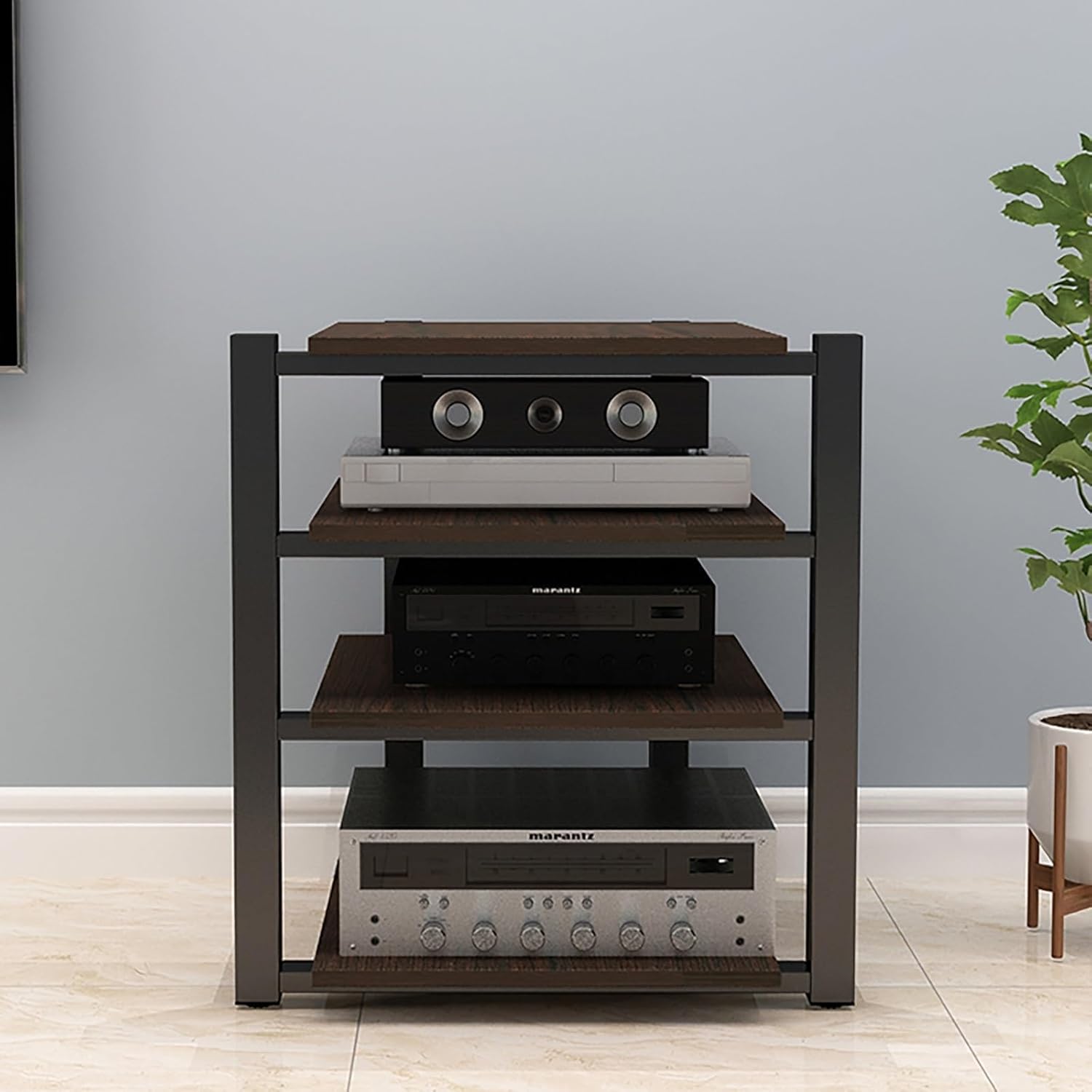 WBRSybUS AV Media Stand 2/3/4 Tier Audio Rack Entertainment Tower Cabinet