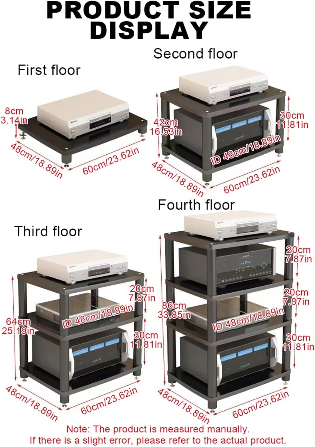 Modern Multi-Functional CD Display Cabinet & Media Stand - Corner TV Stand & Gaming Shelf for Home Theater
