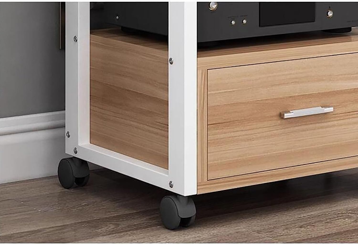 Multi-Tier Audio Rack with Drawer Amplifier Stand