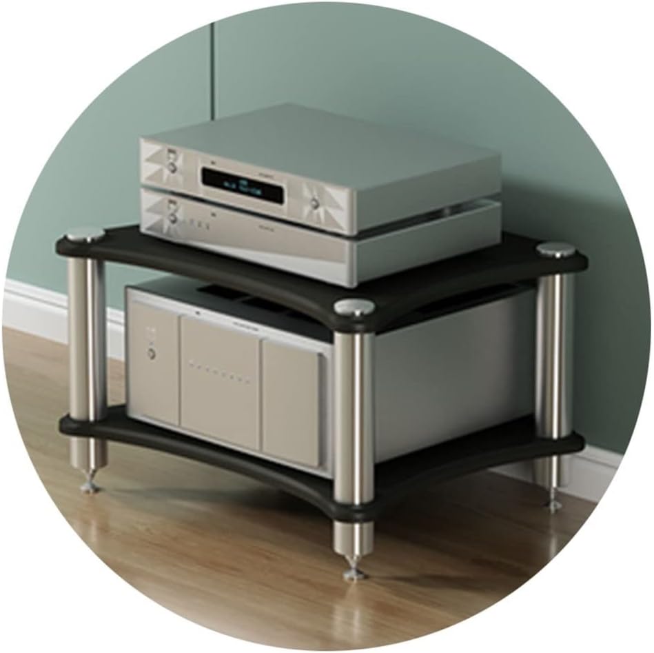 MDYHY 3 Tier HiFi Speaker Rack AV Equipment Cabinet Stand for TV & Amplifier Stylish TV Cabinet for Home Audio System Durable & Space Saving Design