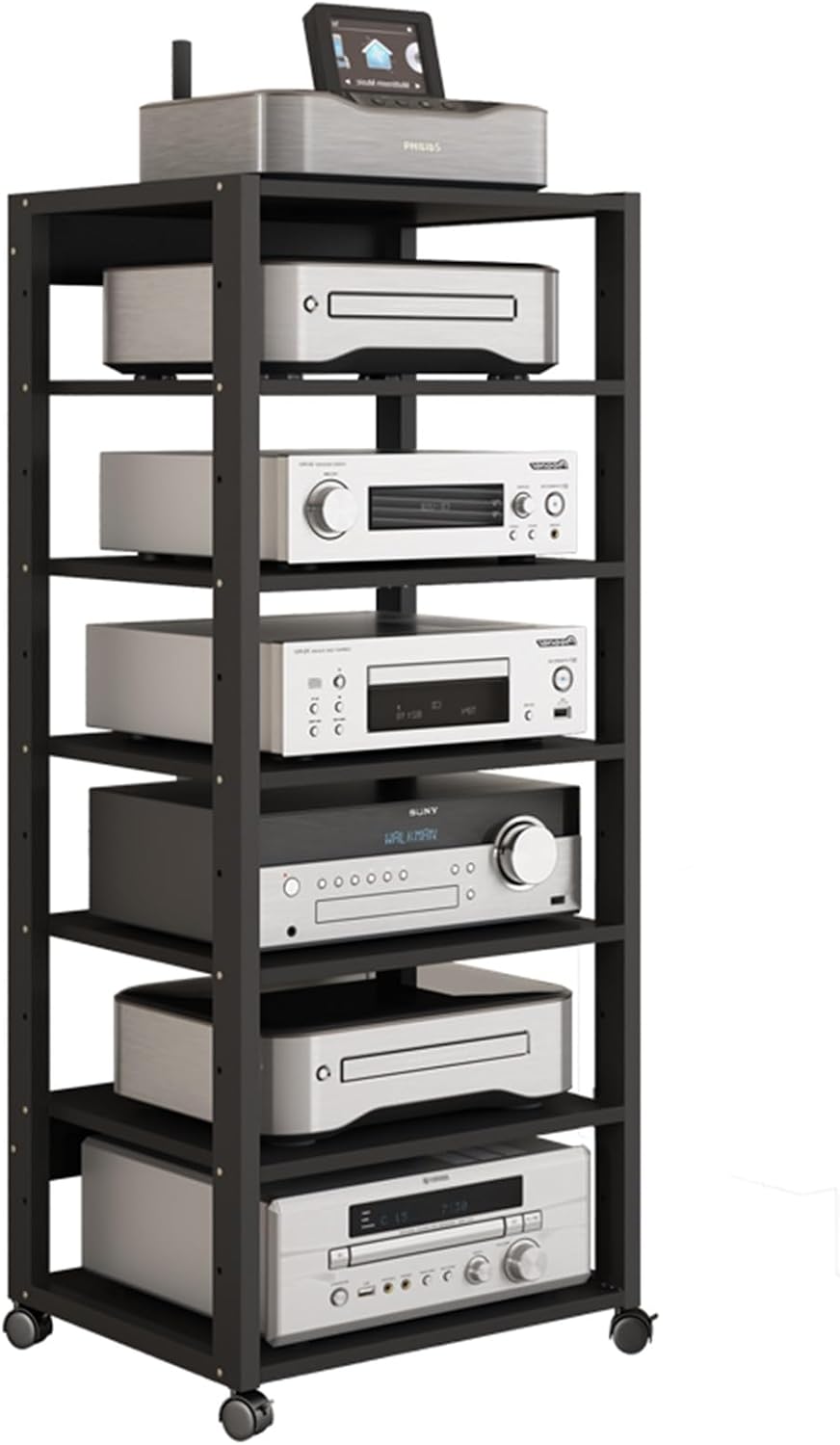 AErosx Multifunction Open 7 Tier Movable Storage Cart