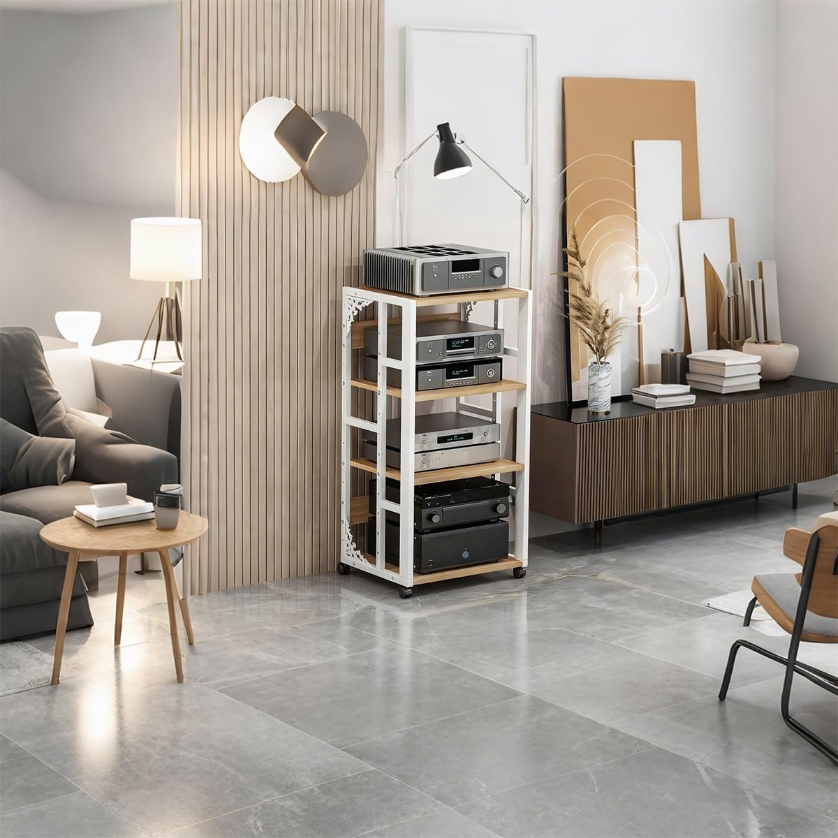 JDPYURV 3/4 Tier Audio-Video Media Stand