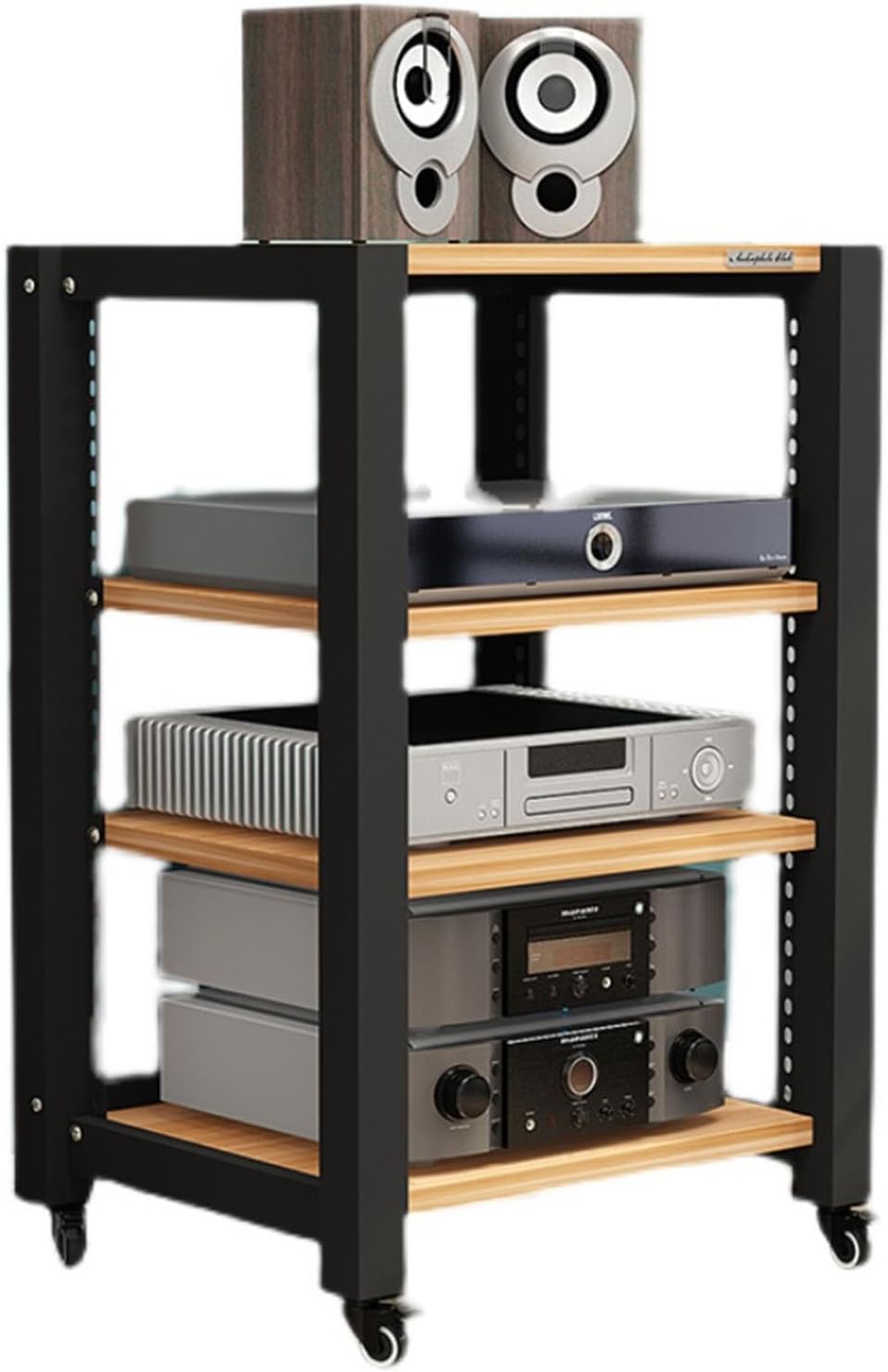 4/5 Tier Audio Rack CD Media Player Stand Audio/Video Component Cabinet