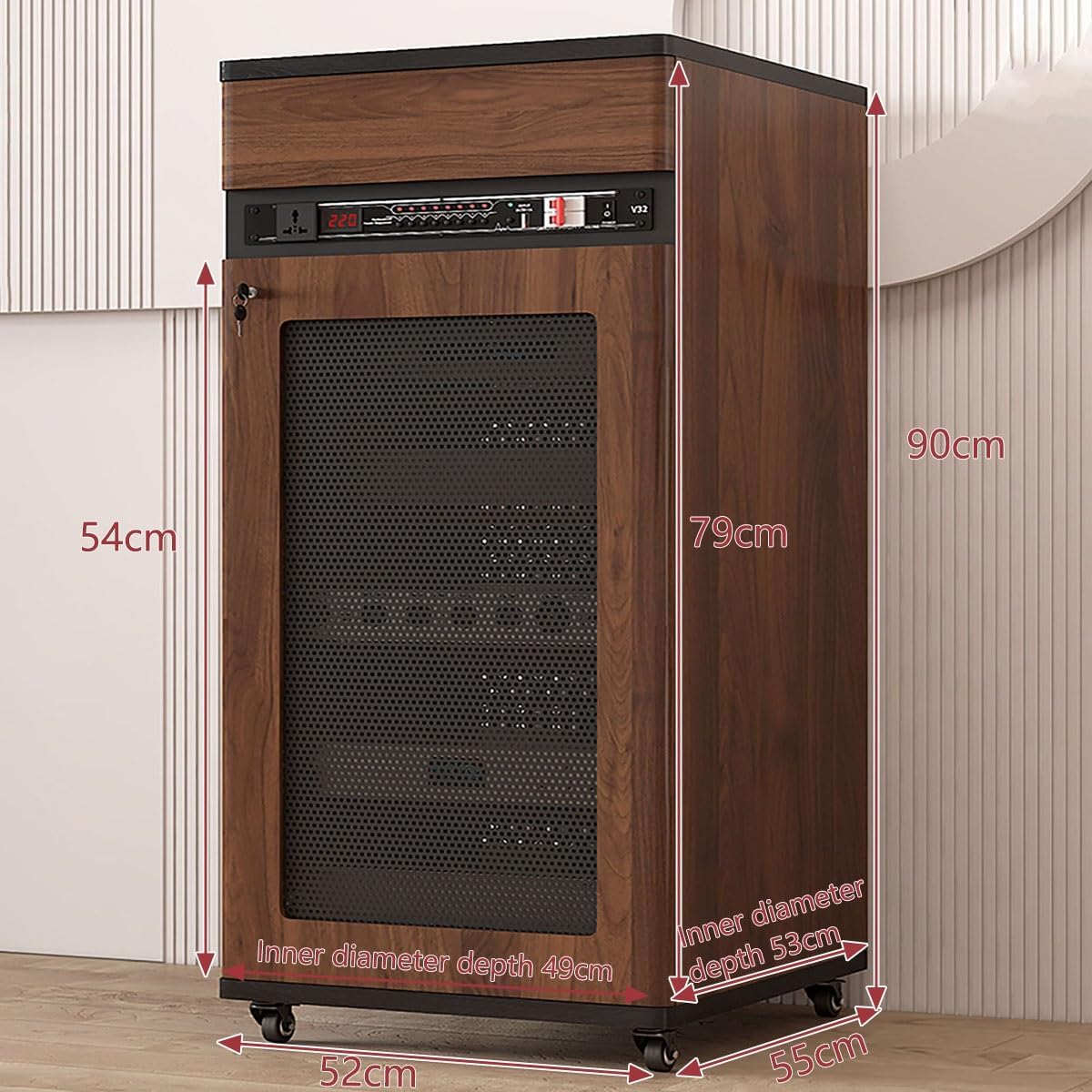 4 Tiers AV Media Stand Corner Shelf