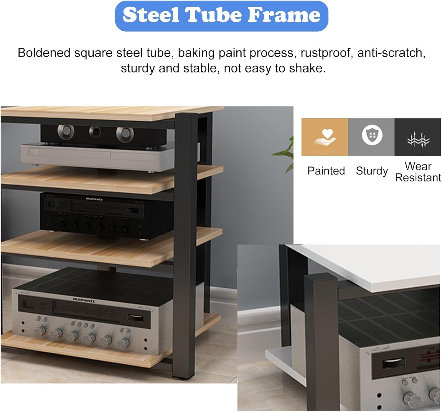 RENLXFI Home Audio Rack Stand