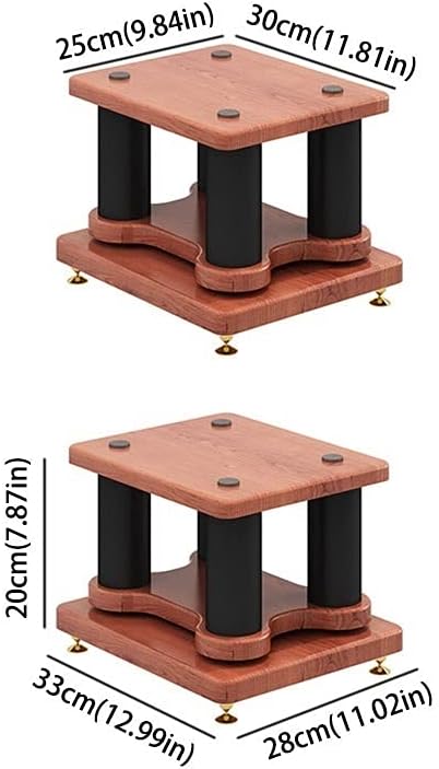 Entertainment Center Shelves Sound Rack Media Rack Sound Steel Frame Floor Type Sound Surround Rack Speaker Stand 2 Packs Suitable for DVD Players