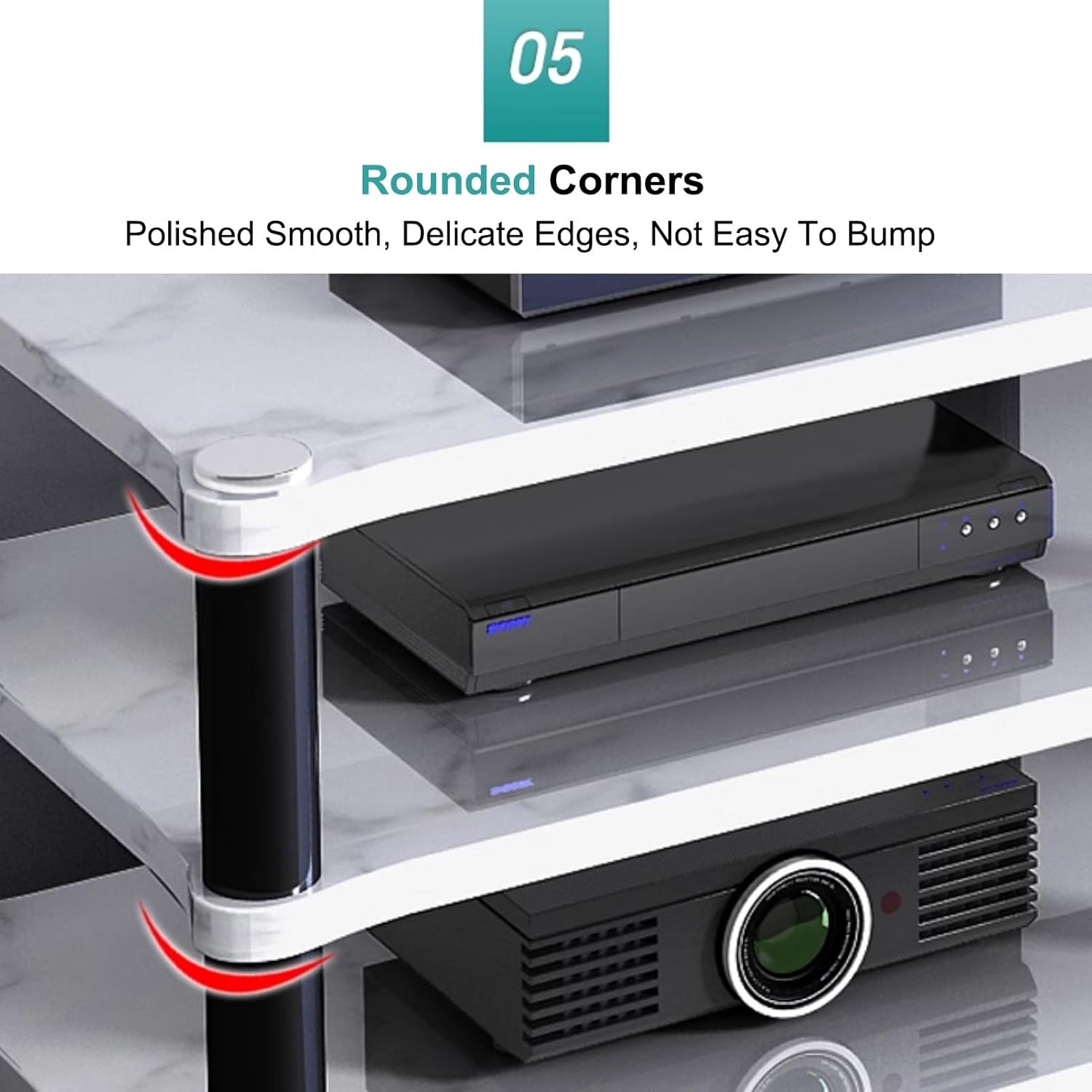 ZIGTUEI Audio Video Media Stand Cabinet