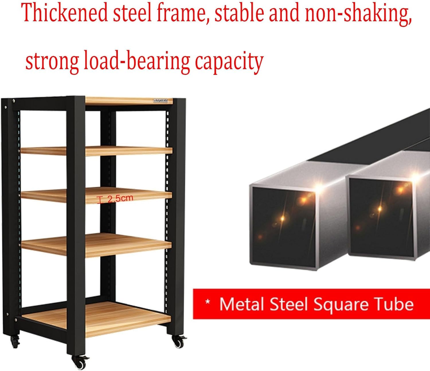4/5 Tier Audio Rack CD Media Player Stand Audio/Video Component Cabinet