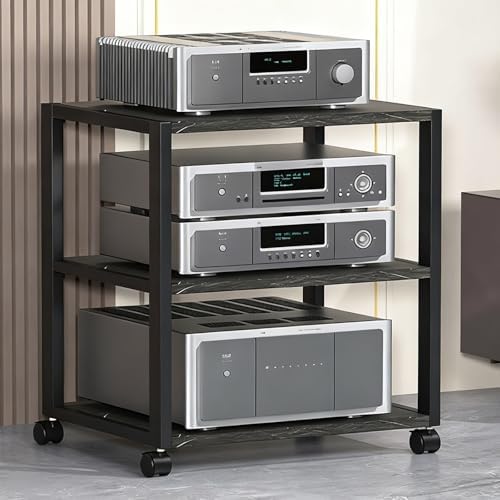 4-Tier Movable AV Media Stand