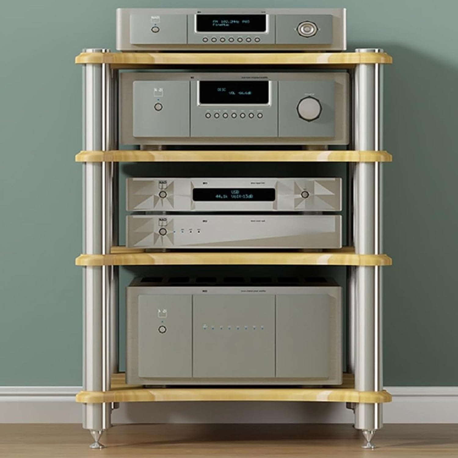 1 2 3 4 Tier AV Media Stand Component Cabinet