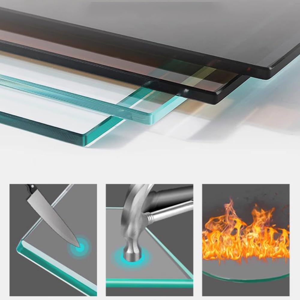 DLYZAYE 4Tier Glass Media Stand HiFi Racks Av Component Cabinet Stereo Rack with Tempered Glass Shelf