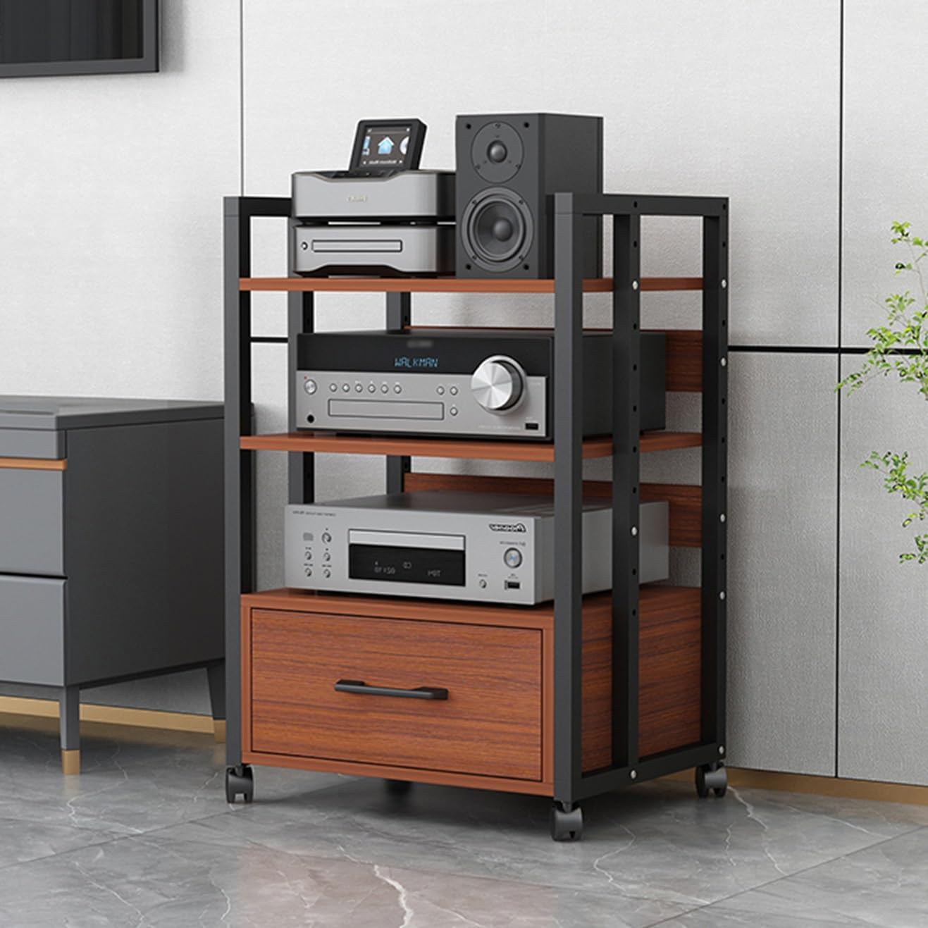 WUHUQN 4-Tier AV Media Stand