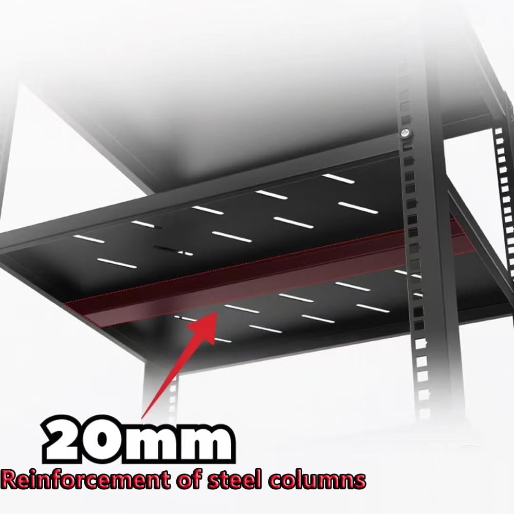 TAJMDGW Movable HiFi Audio Rack Adjustable AV Media Stand