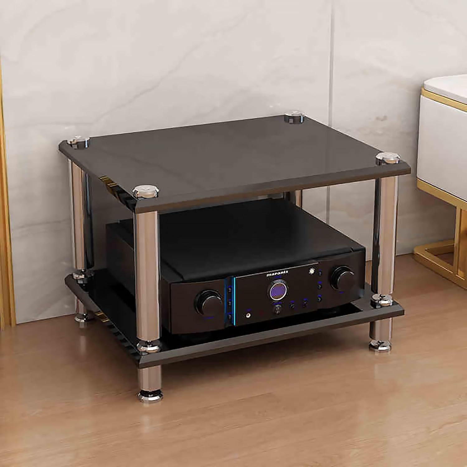 ZIHESY Audio Rack AV Media Stand Media Storage Cabinet