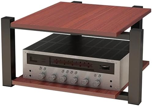3-Tier Metal Audio Video Media Stand with MDF Shelves