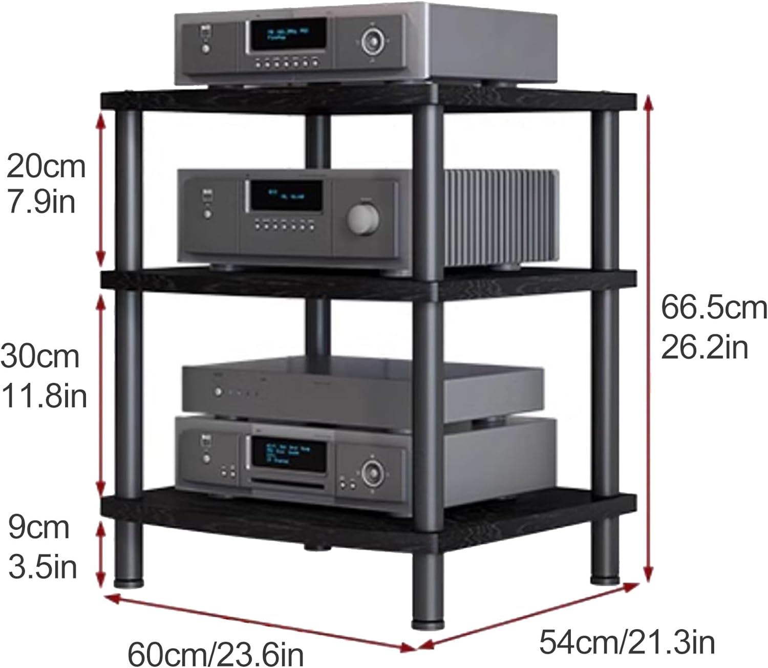 Modern AV Media Stand Cabinet - Stereo Rack & Audio Tower for Home