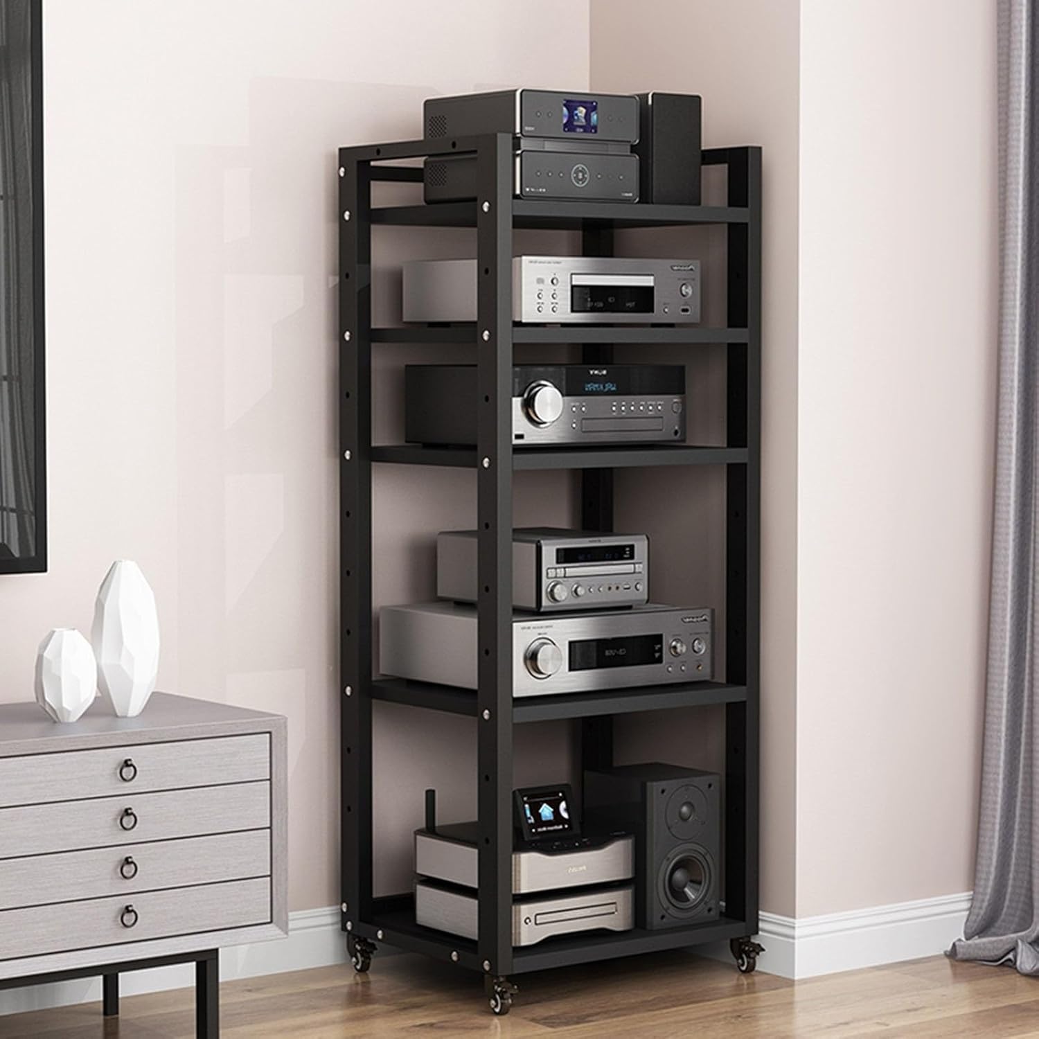 JIAHESHYP Media Stand Entertainment Center for Audio Video Components