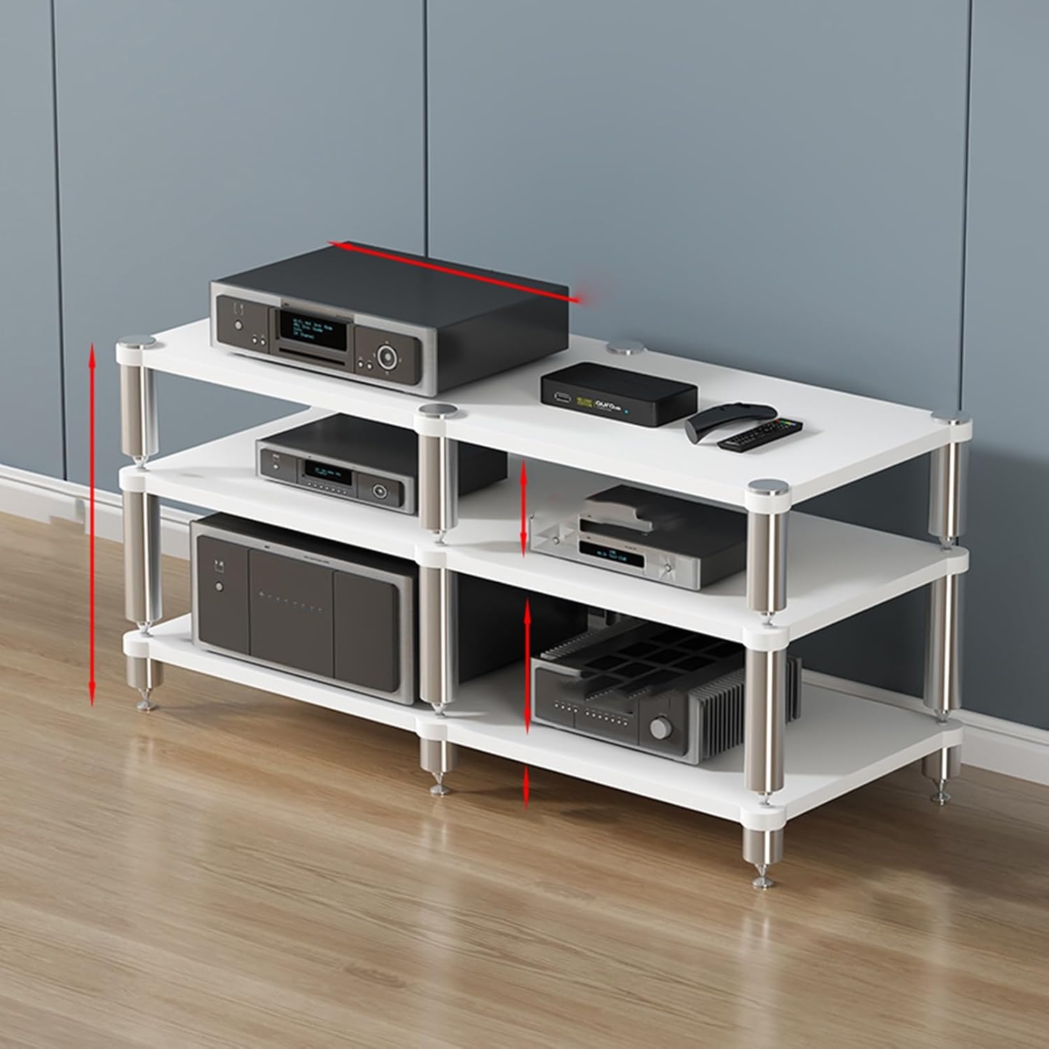 Corner AV Media Storage Rack