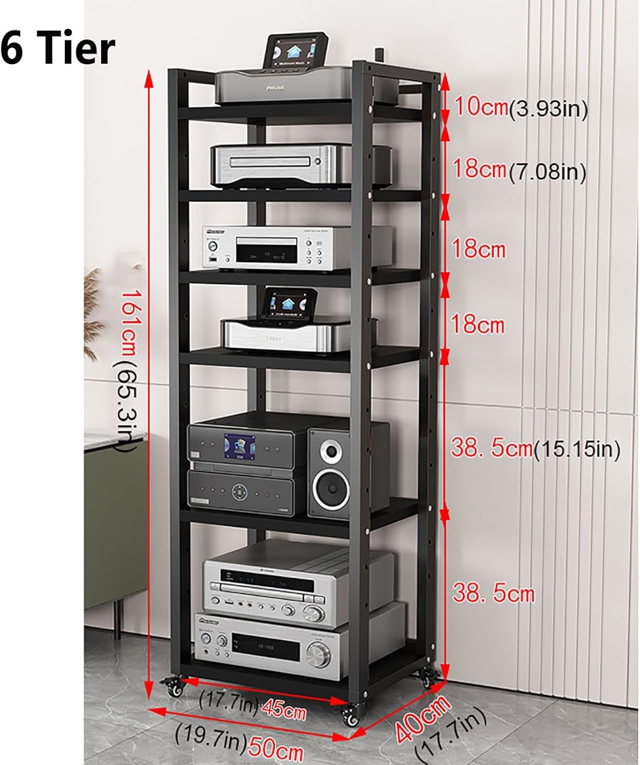 5/6/7/8-Tier Audio Video Media Stand