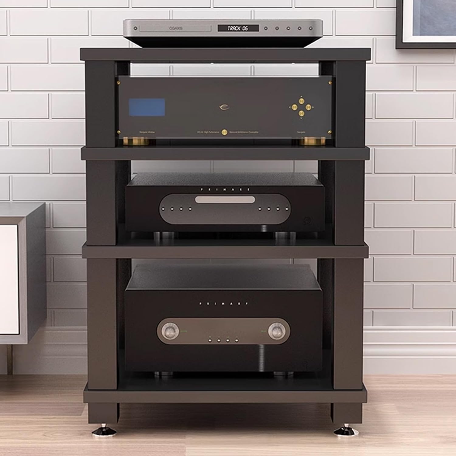 YIFAIIX 4-Tiers AV Media Stand