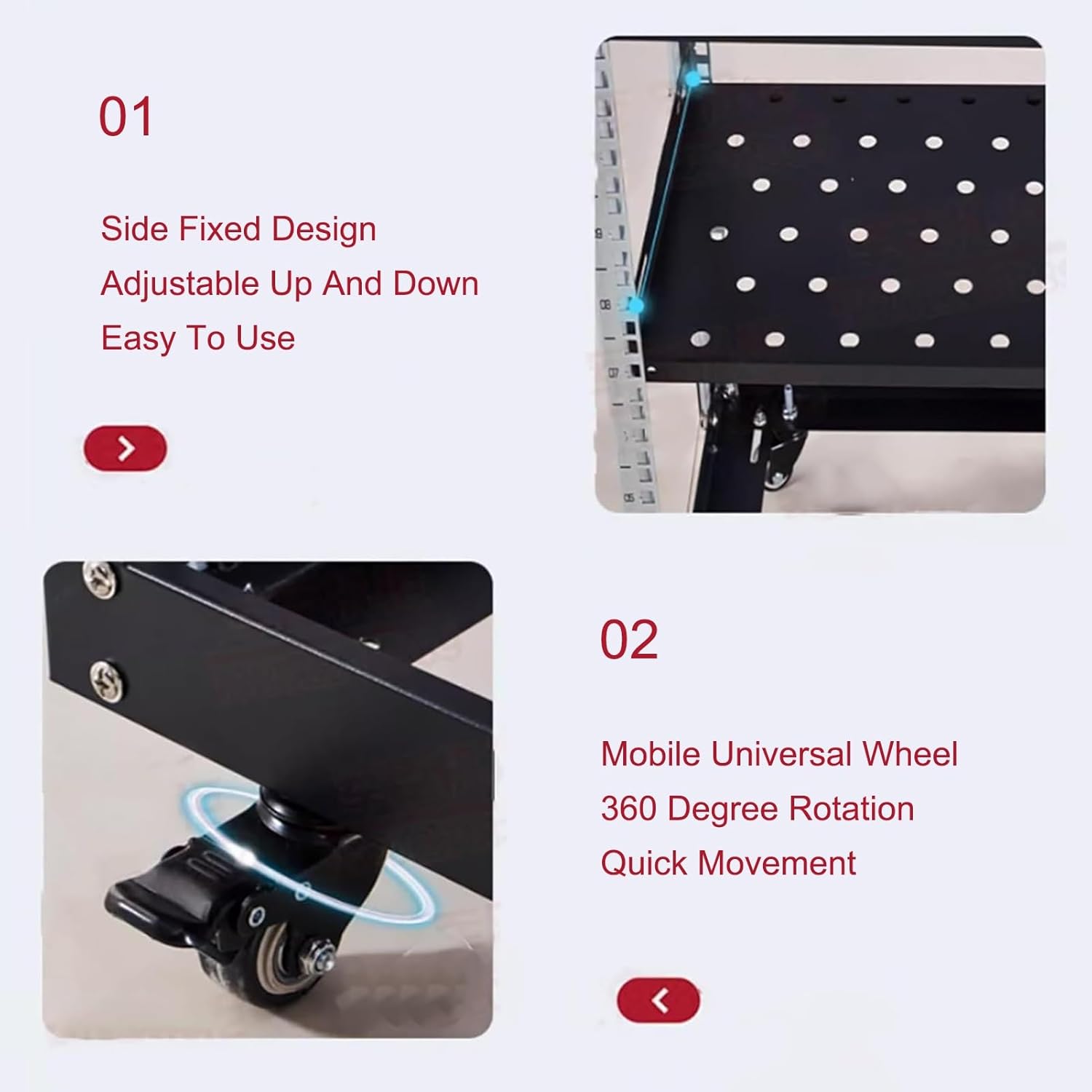 DLYZAYE Modern AV Media Stand on Wheels